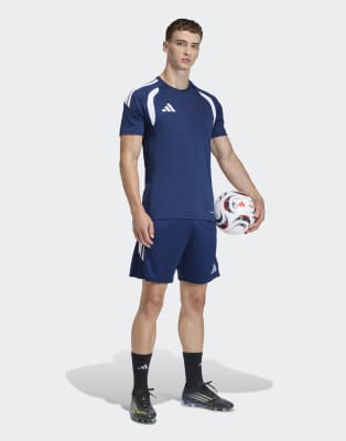 Adidas Uomo Bianco/Blu Uomini, Pantaloni Sportivi, Tiro26l Tr Sho - Tenabl/White (L), - Immagine 3