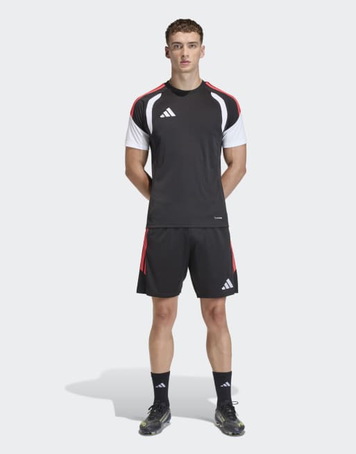 adidas performance Tiro 26 League training shorts in black / semi lucid red, 3 of 4