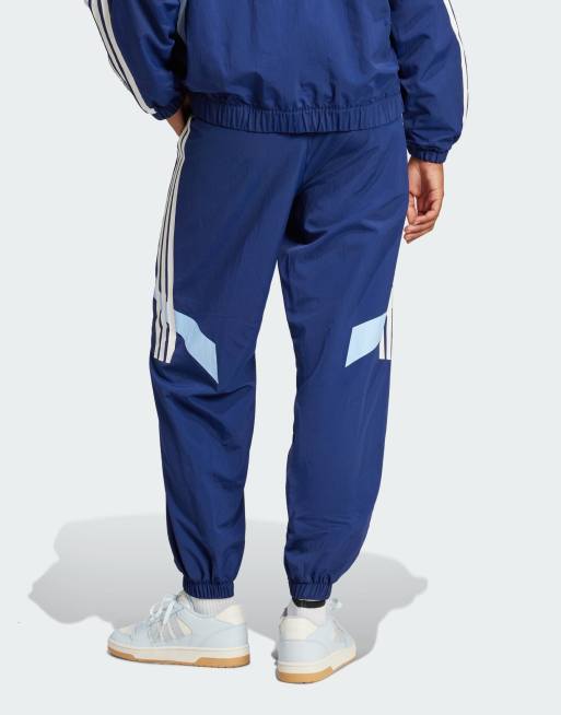 adidas Performance – Tiro - Mörkblå och klarblå byxor med färgblock, muddar och 3 ränder, 3 av 4