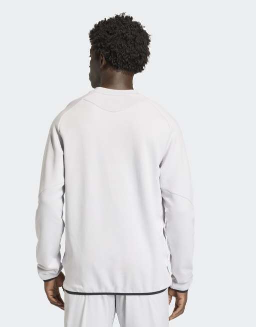 adidas performance - Tiro Travel - Felpa girocollo grigio chiaro e nero, 2 di 4