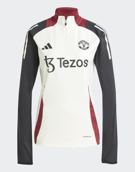 adidas Performance - Tiro 24 - Haut d'entraînement Manchester United - Blanc cassé/noir, 3 de 4