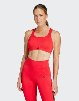 adidas Performance - Tlrd Impact Training - Sport-BH in Pure Ruby mit hoher Stützfunktion-Rot