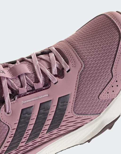 adidas performance Tracefinder trail running shoes in magic mauve / aurora coffee, 4 of 7