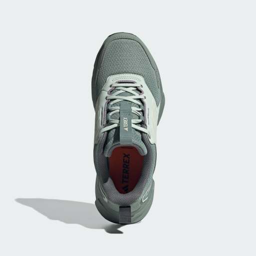 adidas Performance - Tracefinder Trail - Sølvgrønne løbesko med råhvide detaljer, 3 af 4