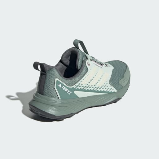 adidas Performance - Tracefinder Trail - Sølvgrønne løbesko med råhvide detaljer, 4 af 4
