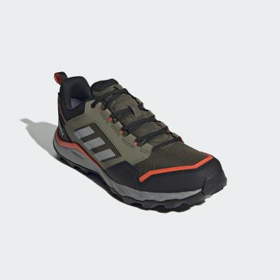 adidas performance Tracerocker 2.0 gore-tex trail running shoes in olive strata / charcoal solid-Green