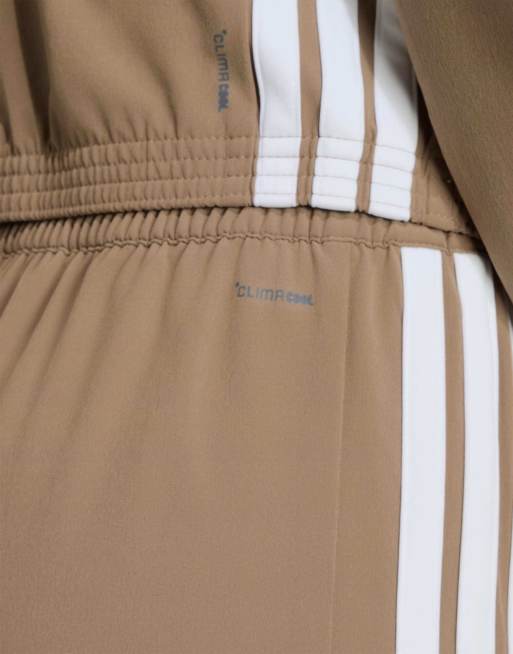 adidas performance Train essentials 3-stripes woven pants in khaki six, 3 of 4