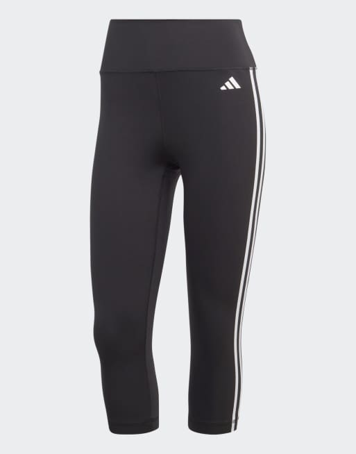 adidas Performance – Train Essentials – Svarta, 3/4-långa leggings med hög midja och 3 ränder, 4 av 5