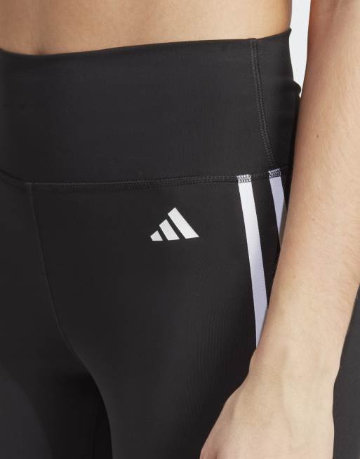 adidas Performance – Train Essentials – Svarta, 3/4-långa leggings med hög midja och 3 ränder, 5 av 5