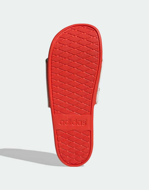 adidas Performance – Ub x Fortnite – Adilette Comfort – Slider in Weiß und Orange, 2 von 4