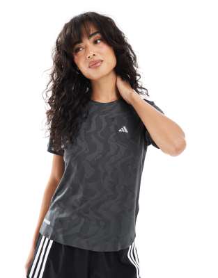 adidas Performance - Ultimate Heat.Rdy - Lauf-T-Shirt aus mehrfarbigem Funktionsmaterial-Bunt