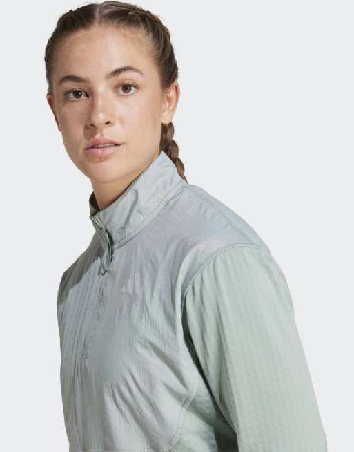 adidas Performance – Ultimate Hi-Vis – Oberteil in Silbergrün mit 1/2-Reißverschluss und reflektierenden Einsätzen, 3 von 4