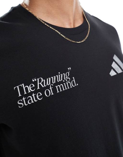 adidas Performance ultimate metallic graphic tee in black, 3 of 4