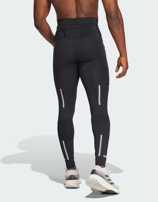 adidas Performance - Ultimate - Sorte leggings med selvlysende detaljer, 2 af 3