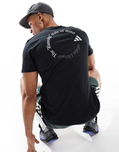 adidas Performance - Ultimate - T-shirt met grafische metallic print in zwart - view 1