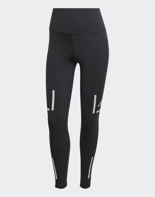 adidas Performance – Ultimateadidas – Czarne legginsy 7/8 z odblaskowymi wstawkami, 2 z 5