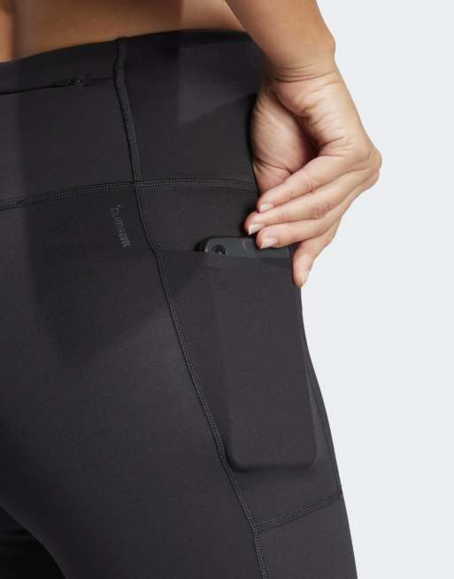 adidas Performance – Ultimateadidas – Czarne legginsy 7/8 z odblaskowymi wstawkami, 4 z 5