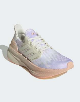  Ultraboost 5 tie-dye shoes in warm vanilla / ivory / purple