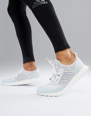 adidas performance UltraBoost Parley knitted trainers in white bb7076 | ASOS