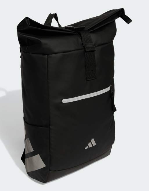 adidas performance – Ultramodern – Back-to-University – Svart och vit ryggsäck med rullock, 2 av 3