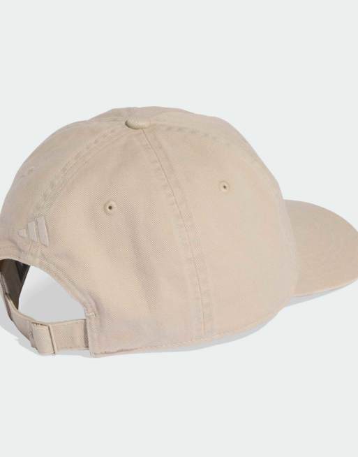 adidas Performance washed dad cap in beige, 2 of 3