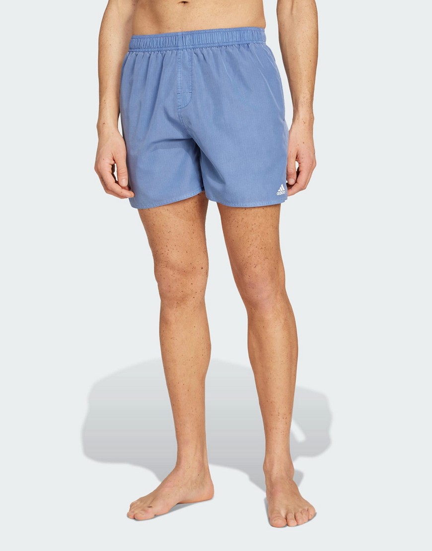 adidas Performance washed out Cix swim shorts in dark blue