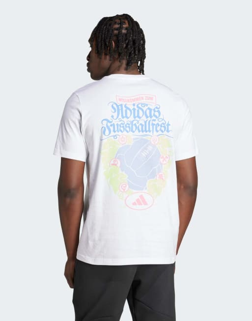 adidas performance Wiesn graphic tee in white