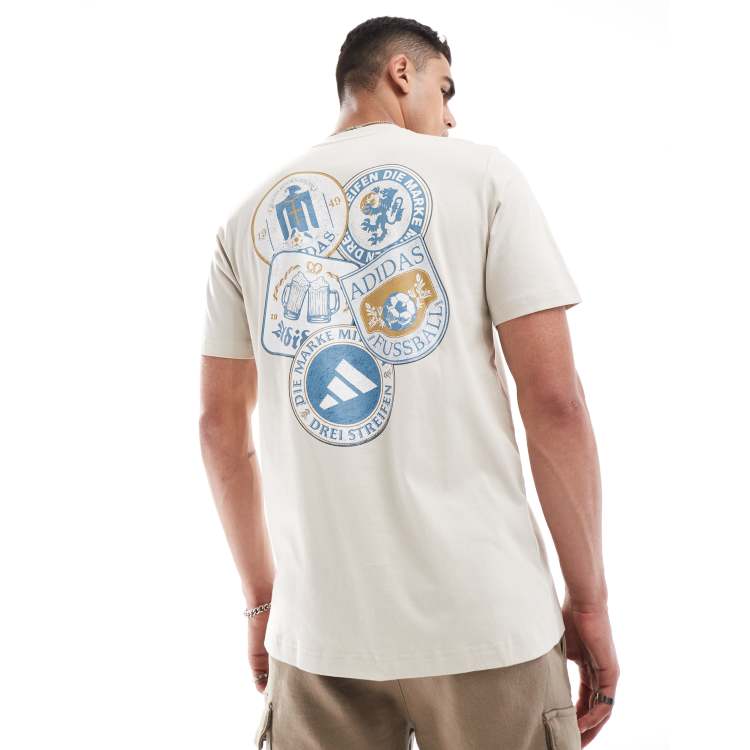 adidas performance WIESN t shirt in beige ASOS