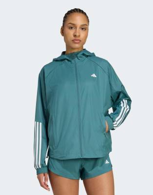 adidas performance - Wind.rdy Hyperglam - Veste coupe-vent - Bleu sarcelle délavé/blanc
