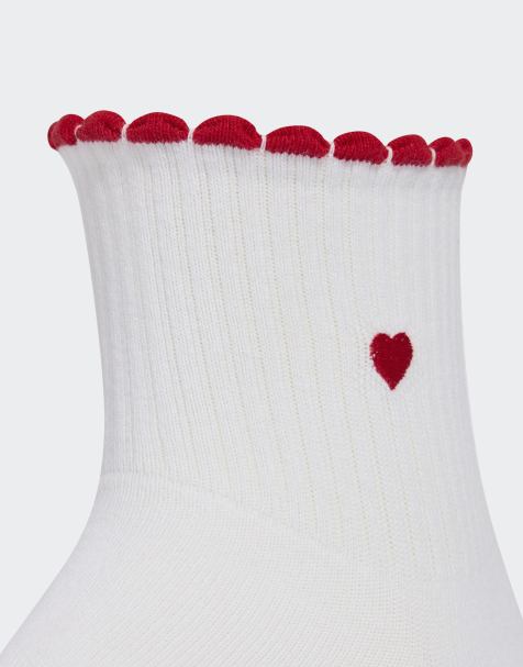 adidas Performance – Womens Graphic – 3er-Pack Socken in Weiß / Better Scarlet / Schwarz - view 1