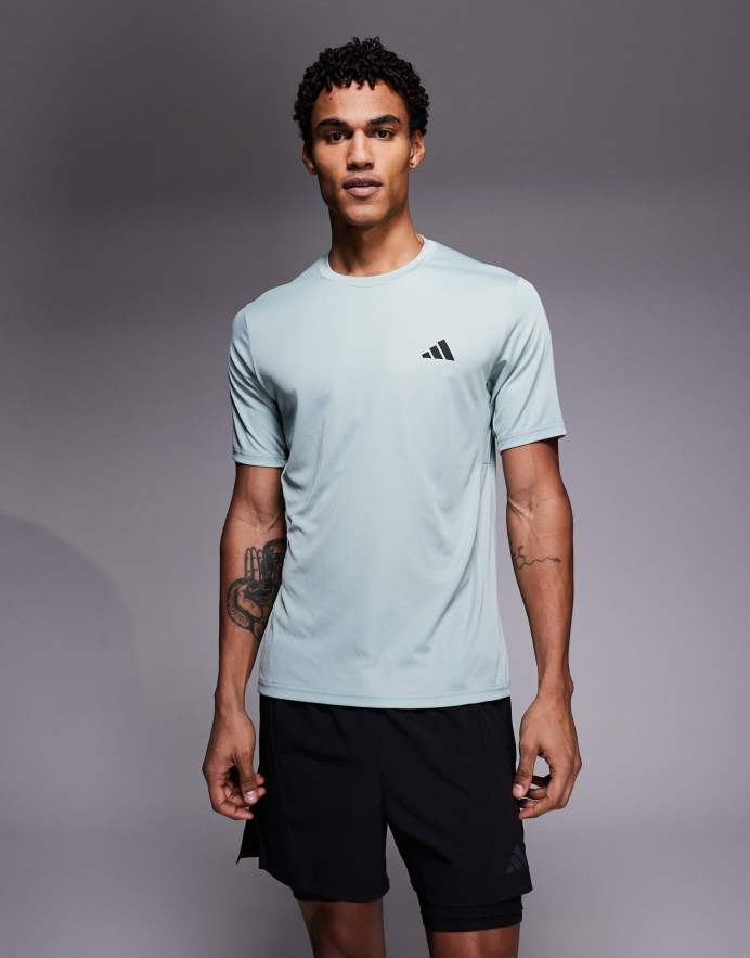 adidas Performance - Workout Essentials Base - Camiseta verde salvia