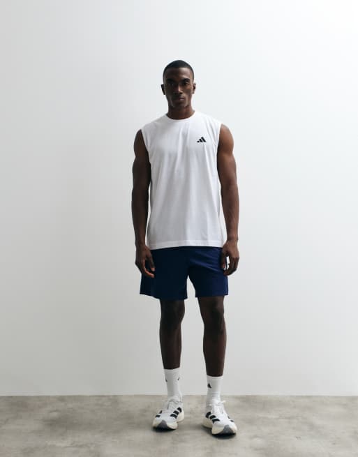 adidas performance - Workout Essentials Base - Pantaloncini blu scuro, 4 di 5