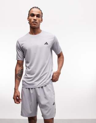 adidas Performance - Workout Essentials Base - T-shirt - Gris argenté