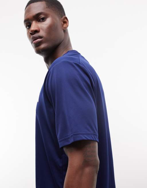 adidas performance Workout essentials base tee in navy, 4 of 5
