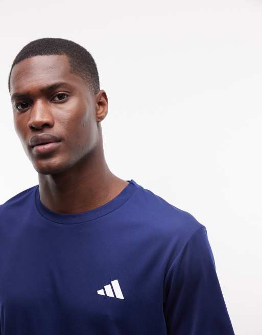 adidas performance Workout essentials base tee in navy, 5 of 5