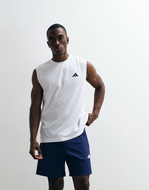 adidas Performance – Workout Essentials – Basic-Shorts aus Webstoff in Dunkelblau, 3 von 5