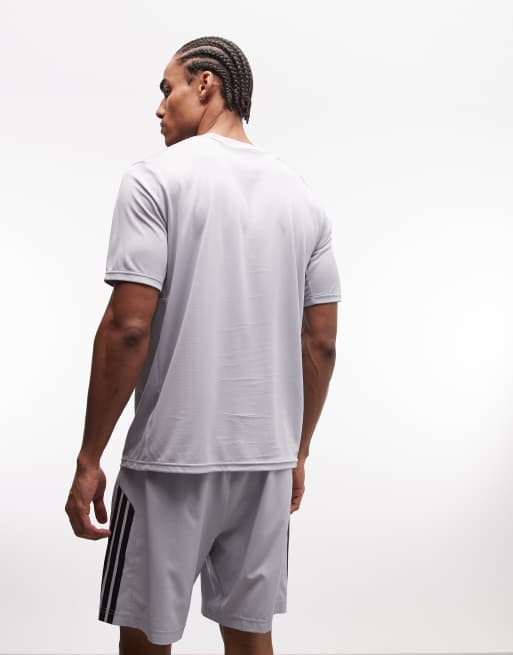 adidas Performance - Workout Essentials - Basic T-shirt in zilvergrijs, 2 van 5