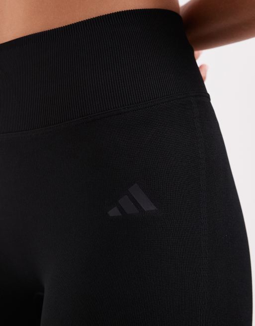 adidas performance – Workout Essentials– Czarne dzianinowe legginsy 7/8 scrunch, 5 z 5