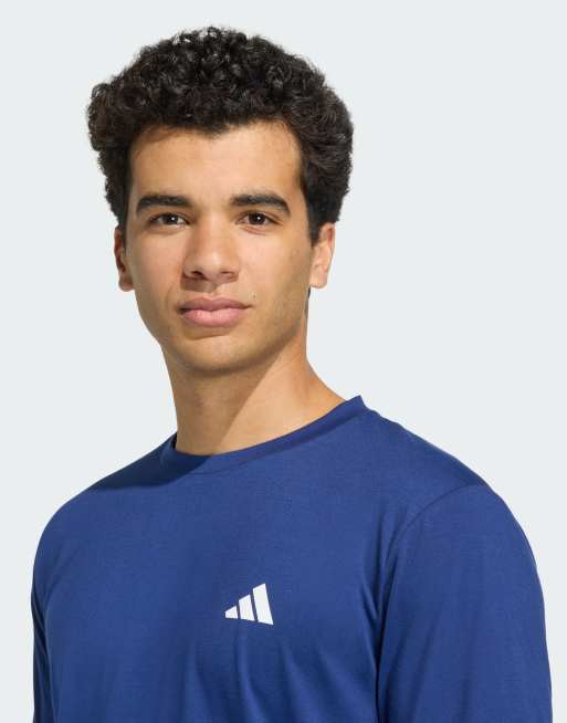 adidas Performance – Workout Essentials Feelready – Basic-T-Shirt in Dunkelblau, 4 von 4