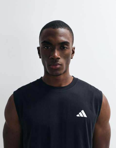 adidas performance Workout essentials feelready sleeveless t-shirt in black - view 1