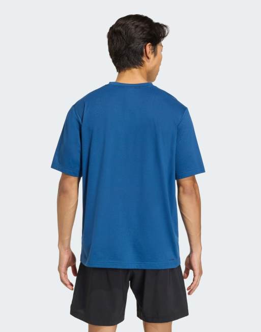 adidas Performance – Workout Essentials Feelready – T-shirt w zgaszonym kolorze morskim, 2 z 4