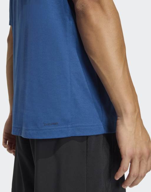 adidas Performance – Workout Essentials Feelready – T-shirt w zgaszonym kolorze morskim, 3 z 4