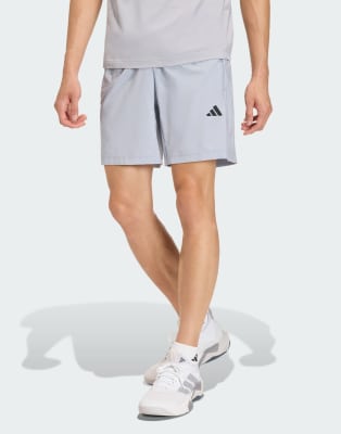 Performance - Workout Essentials - Gewebte Basic-Shorts in Halo Silver-Silber Silber L 9in