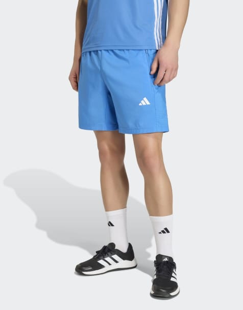adidas Performance – Workout Essentials – Gewebte Basic-Shorts in Ray Blue - view 1