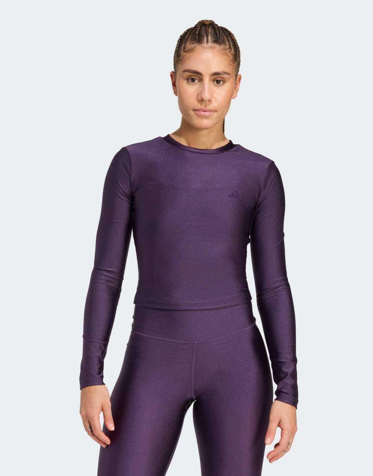 adidas performance Workout essentials long-sleeve shirt shine in aurora plum