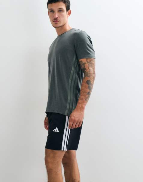 adidas Performance Workout essentials short in tessuto con 3 strisce, nero - view 1