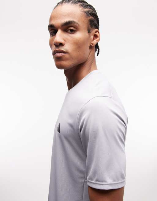 adidas Performance – Workout Essentials – Srebrnoszary T-shirt, 4 z 5