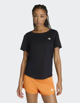 adidas Performance - Workout Essentials - T-Shirt in Schwarz mit U-Ausschnitt