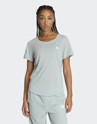 adidas Performance - Workout Essentials - T-Shirt in Wonder Sage mit U-Ausschnitt-Grün