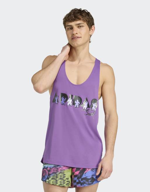 adidas Performance x Jeremy Scott tank top in active purple